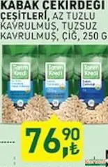 TARIM KREDİ KABAK ÇEKİRDEĞİ 250 G fiyat ve kampanya bilgisi